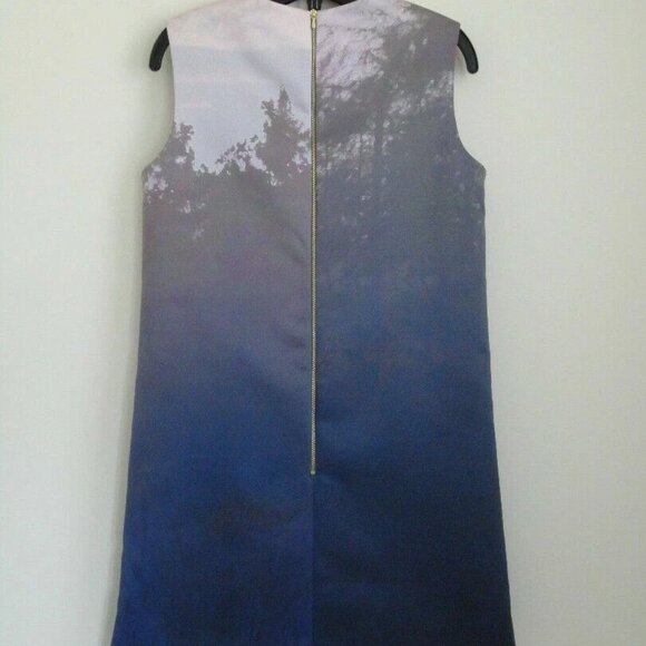 NWT VICTORIA BECKHAM Multi Color Sun Dream Dropped Hem Shift Dress 42/6 - Picture 7 of 7